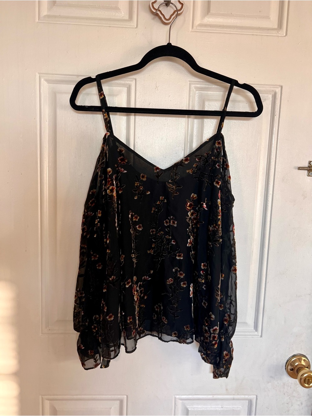 Love Sam | Floral Velvet Blouse